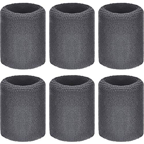 Image of Willbond Wrist Sweatbands, Sports Sweatbands for Competition, Sweat Absorbent, for Basketball, Tennis, Football, Running and Work (Pack of 6)