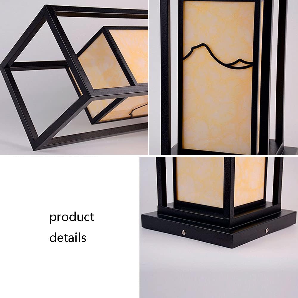 Post Lights Outdoor,Light Luxury Garden Lawn lamp Imitation Marble lampshade Outdoor Waterproof Garden lamp LED Stainless Steel Electric Floor lamp Landscape Fence Post Head lamp Night