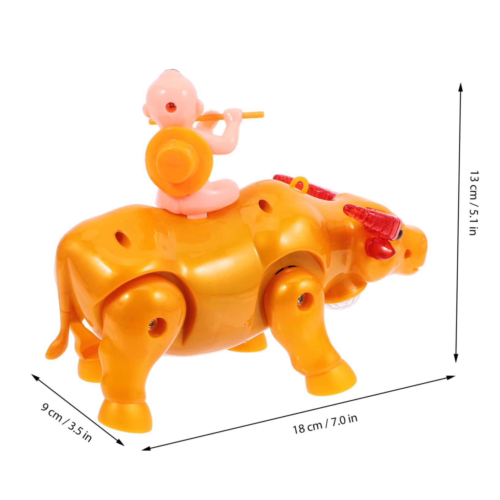 Abaodam Unique Shape Cattle Toy Boys and Girls Electric Music Toy with Light up Feature