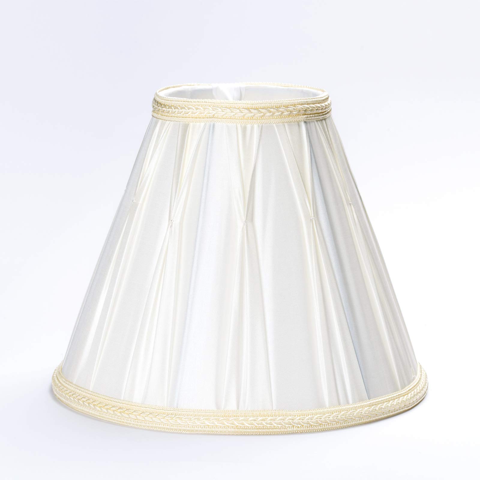 Ersatz Lampenschirm 46cm Stoffschirm mit Aufnahme oben 12mm Schirm Stoffschirm weiß Tischlampen