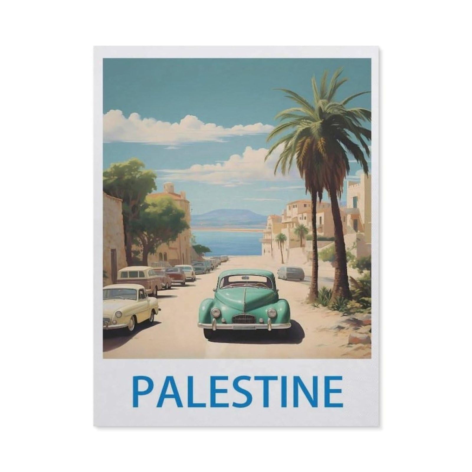 BEAYODKP DIY 5D Diamond Painting，Palestine，Round Diamond, Used for Room Decoration（50 x 60 cm/19.68 x 23.62 inches）-CJ73