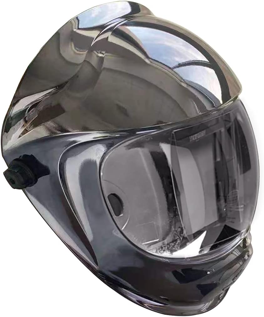 TEKWARE Large Viewing True Color Solar Powered Auto Darkening Welding Helmet, 4 Arc Sensor Wide Shade Range 4/5-9/9-13 Welder Mask for Mig Tig Arc Grinding Plasma(Knight)
