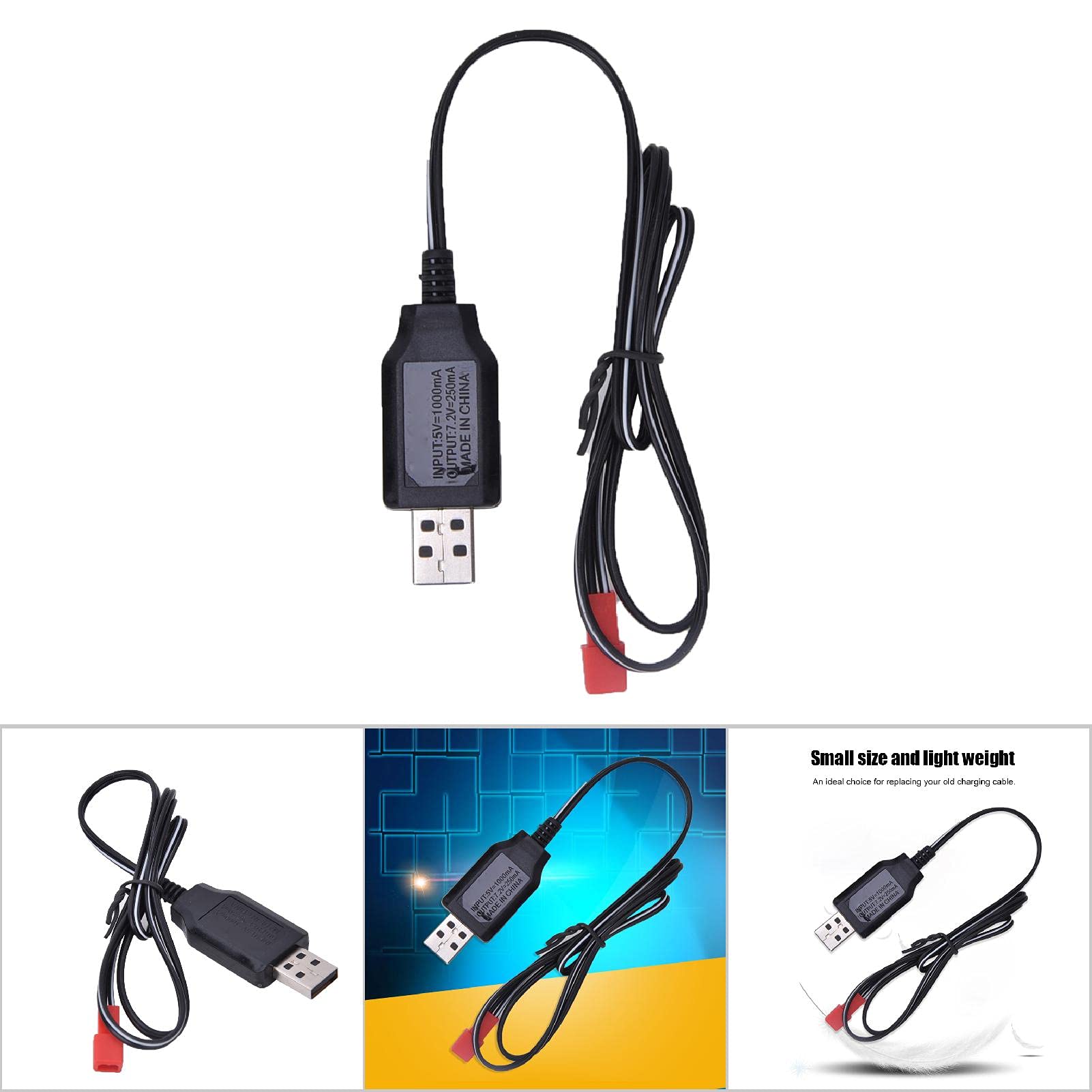 Tbest Câble USB Chargeur Pour Voiture RC 1573 – Alliage – Accessoire Durable