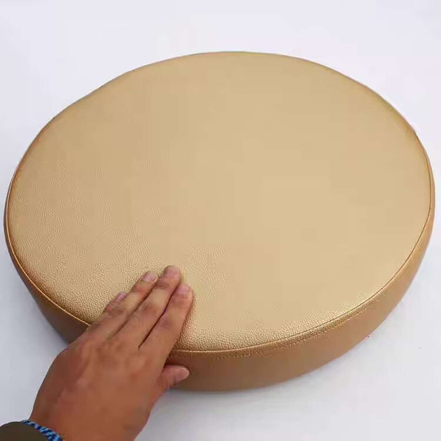 BUAOGDVG Round Kitchen Chair Cushion, Waterproof Outdoor Seat Cushions, 35/40/45/50cm Removable Washable for Dining Room Chair, Office, Garden, Outdoor, Indoor(J,40x3cm/15.7x1in)