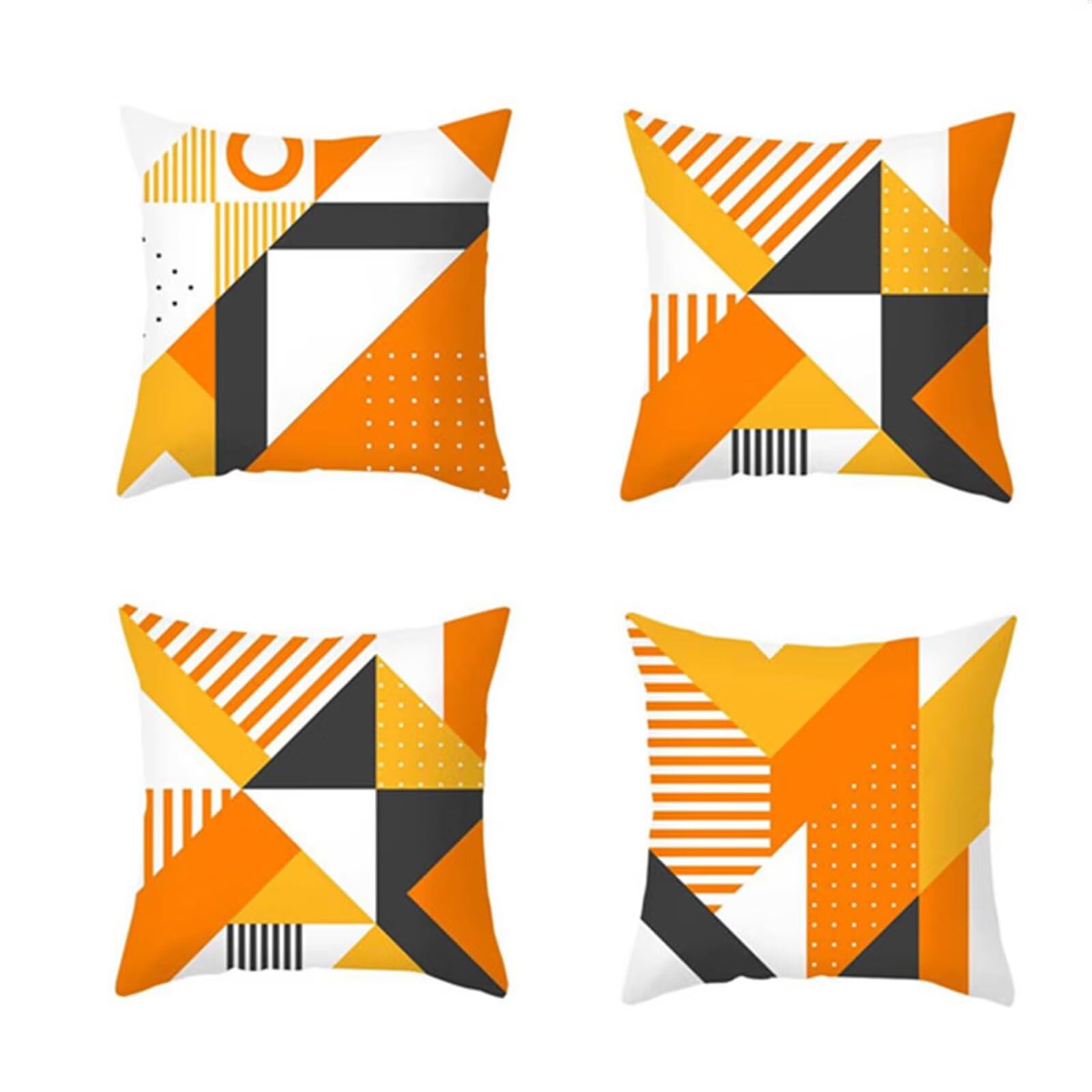 Coussin de salon orange 40x40 lot de 4 pour embellir votre canapé