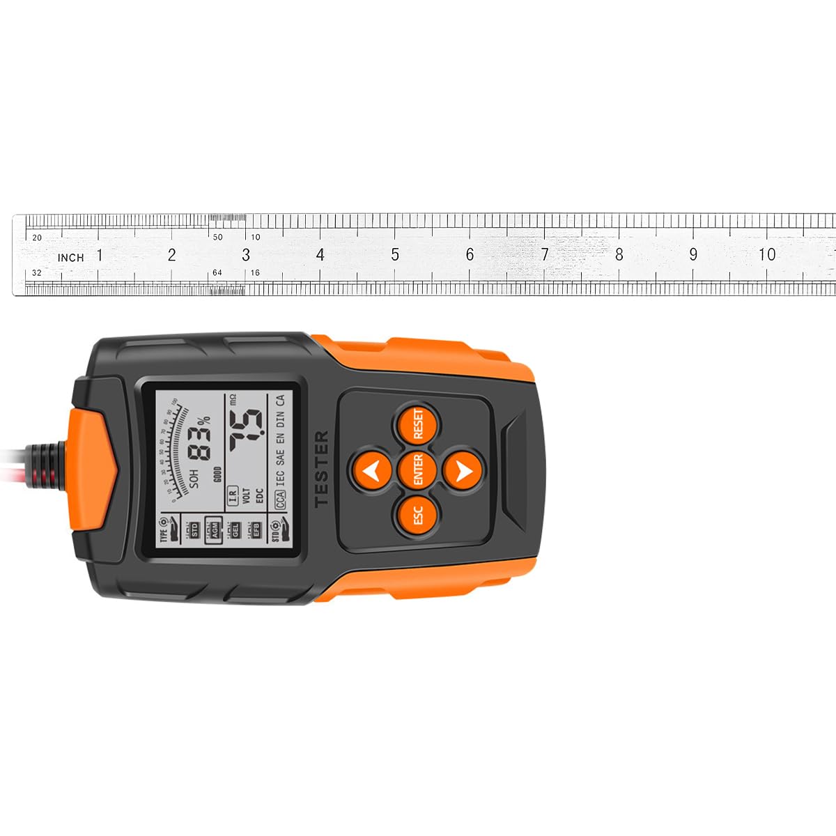Alnicov 12V 24V Tester akumulatorów samochodowych Analizator akumulatorów LCD Narzędzie diagnostyczne ładowania samochodu Cyfrowy samochodowy tester akumulatorów diagnostycznych