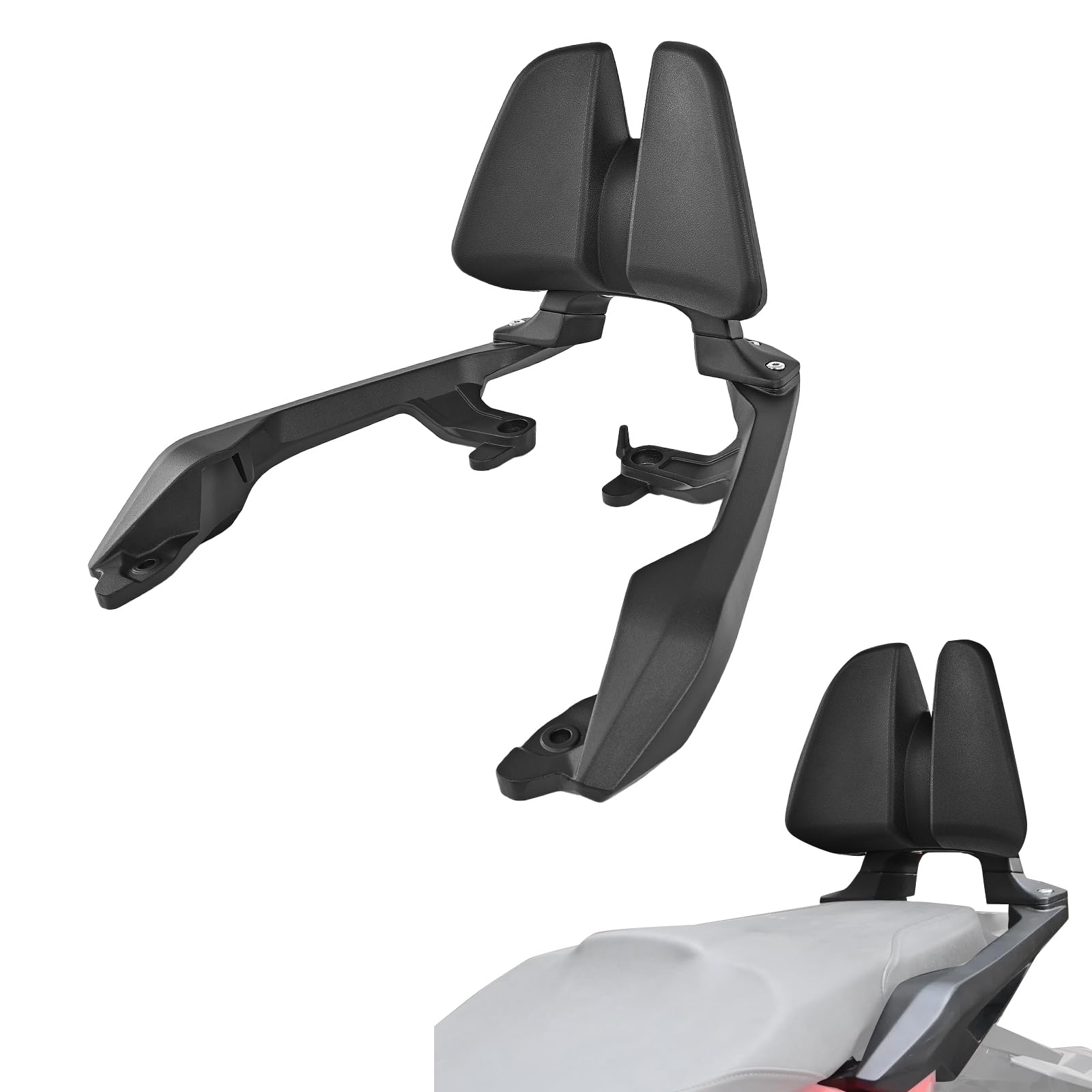 WOOGA Coussin de dossier arrière pour passager, protection du dossier accessoires moto pour Ho&n&da X-ADV 750 XADV 750 NSS750 Forza 750 2021 2022 2023 2024 2025 2026 (Noir)