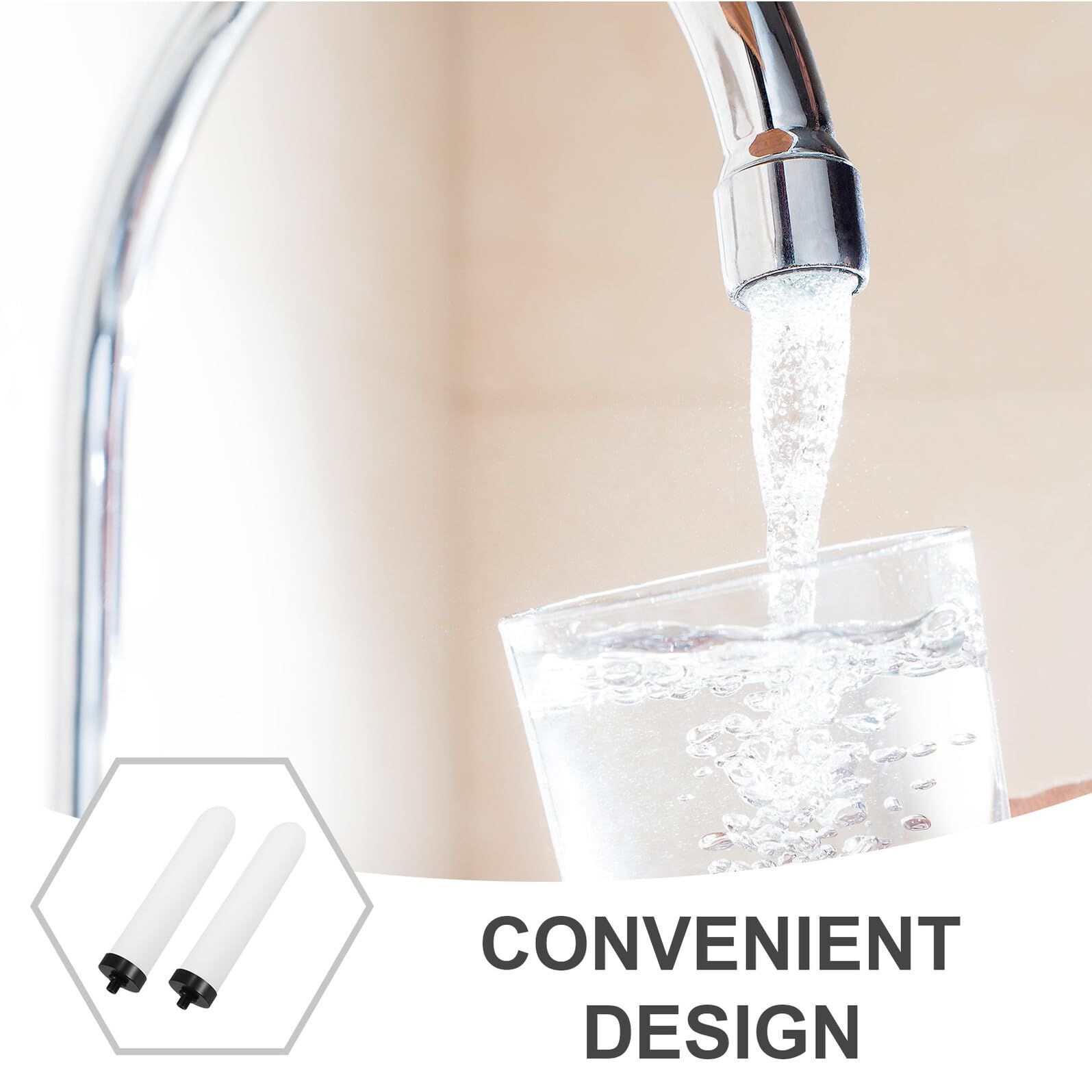 Filtres Céramiques Filtration Haute Efficacité et Élimination des Impuretés Lot de 2 de Remplacement Compatible pour Système de Filtration D'eau pour Usage Domestique