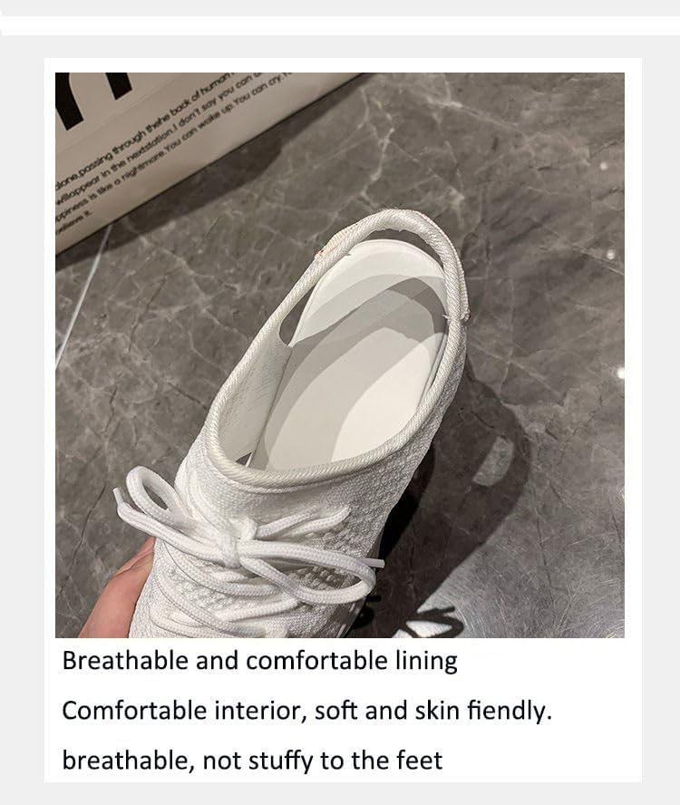 DESESE XHOGNLS Women's Hollow Out Platform Wedge Sandals Non-Slip Breathable Lace-Up Fish Mouth Sneakers Casual Summer Hollow_Out Open Toe Sport Shoes4