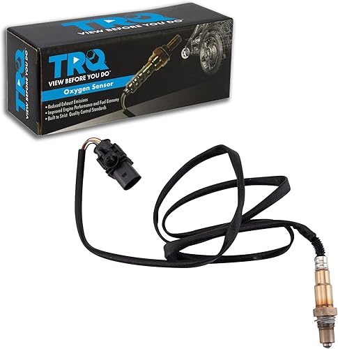Vista 286 de TRQ Sensor de Oxígeno O2 de 4 Hilos de Banda Estrecha Compatible con VW Atlas 2.0L 2018-21, VW GTI 2.0L 2016-18, Audi A3 Quattro 2.0L 2015-18, VW