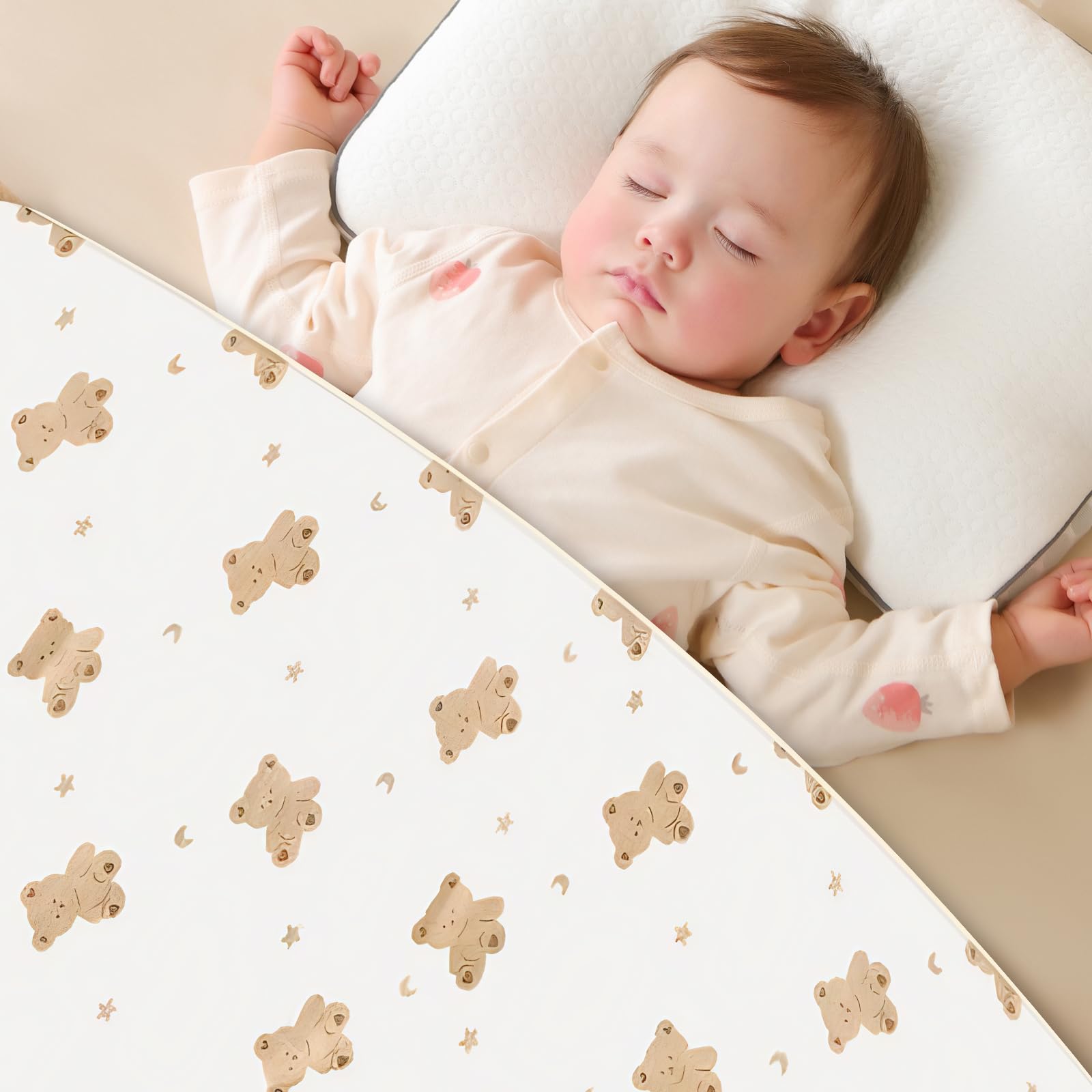 Kighdel Baby Blanket for Newborn 85 * 85cm Cotton Baby Blankets Newborn Soft with Baby Bibs for Unisex Toddlers - Image 3