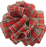 Berwick ITP-009-50-RDG Offray DWI Traditional Plaid Ribbon - 1-1/2' Wide x 50 yd - Red/Green Ribbon