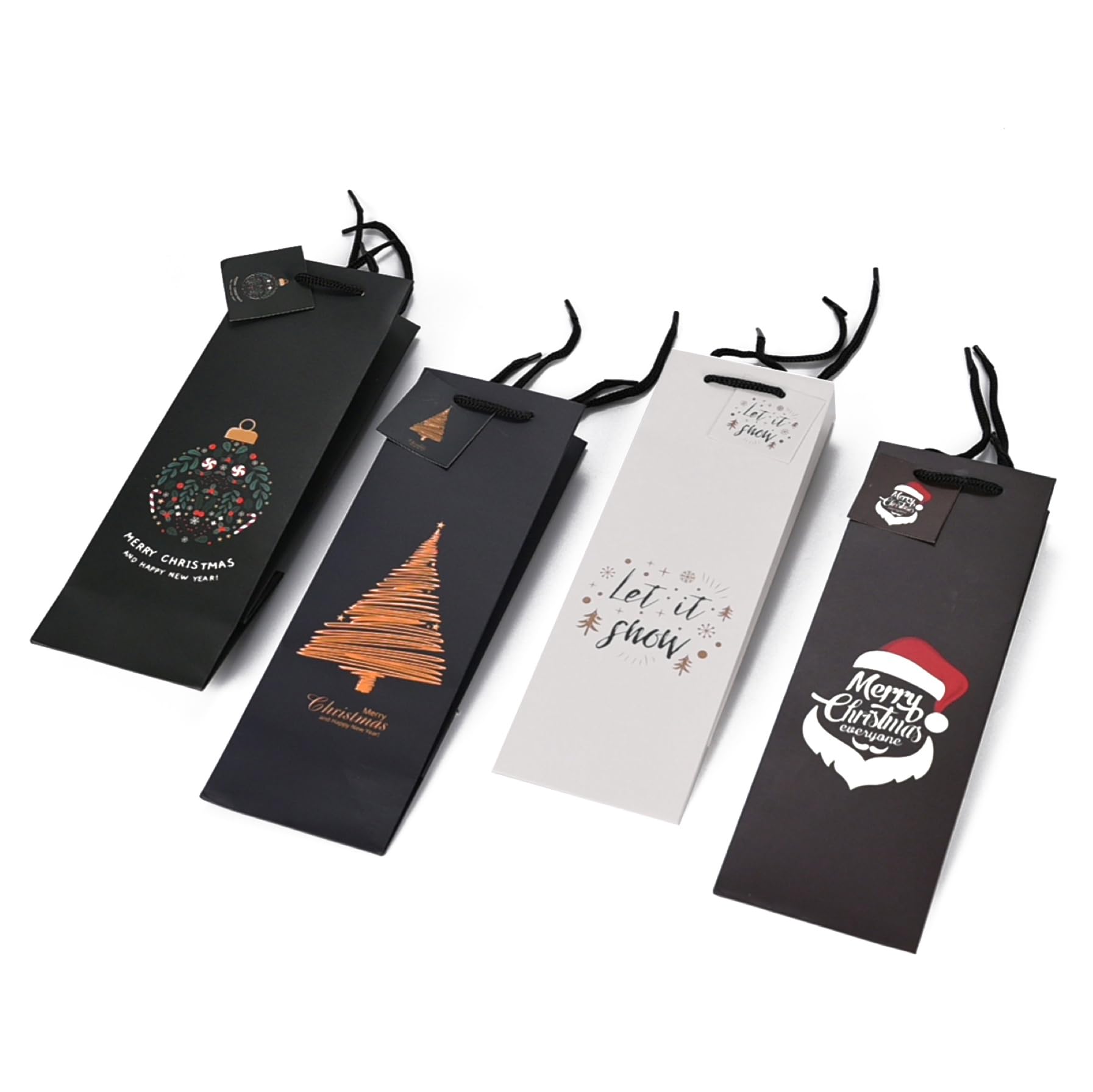 72x XXL Flaschentüten Weihnachtstaschen Bootle Bag Flaschen Weihnachten Geschenktüten Weihnachtstüte Geschenktaschen für Weintragetasche & Weintüte