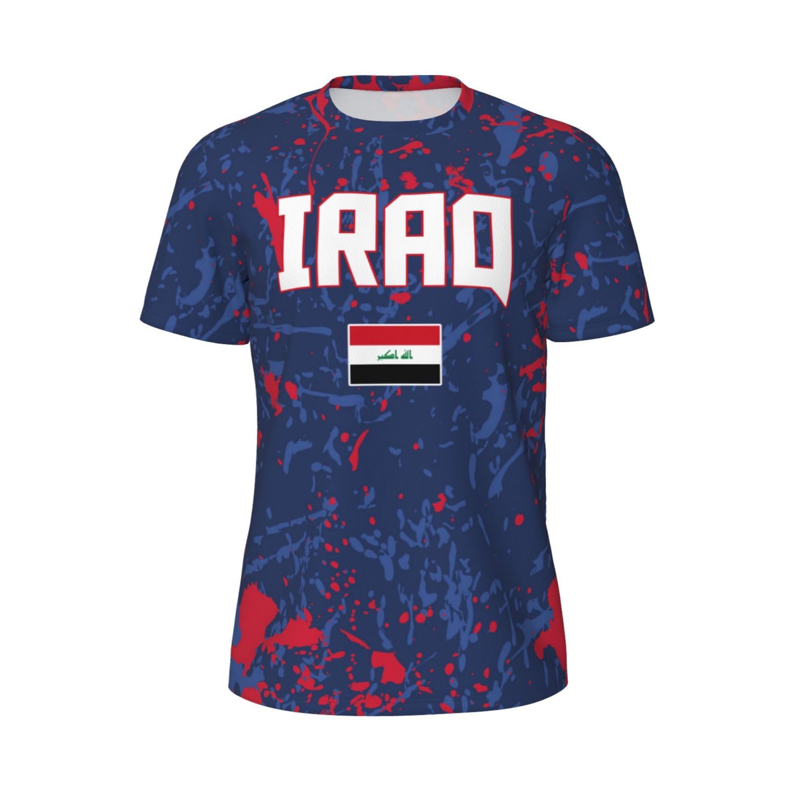 DABOYOZHZH Iraq Flag Cool Iraqans (114) Sports Jersey Mesh T-Shirt 3D Print for Running Cycling Soccer Tennis Fitness Climbing Shirts