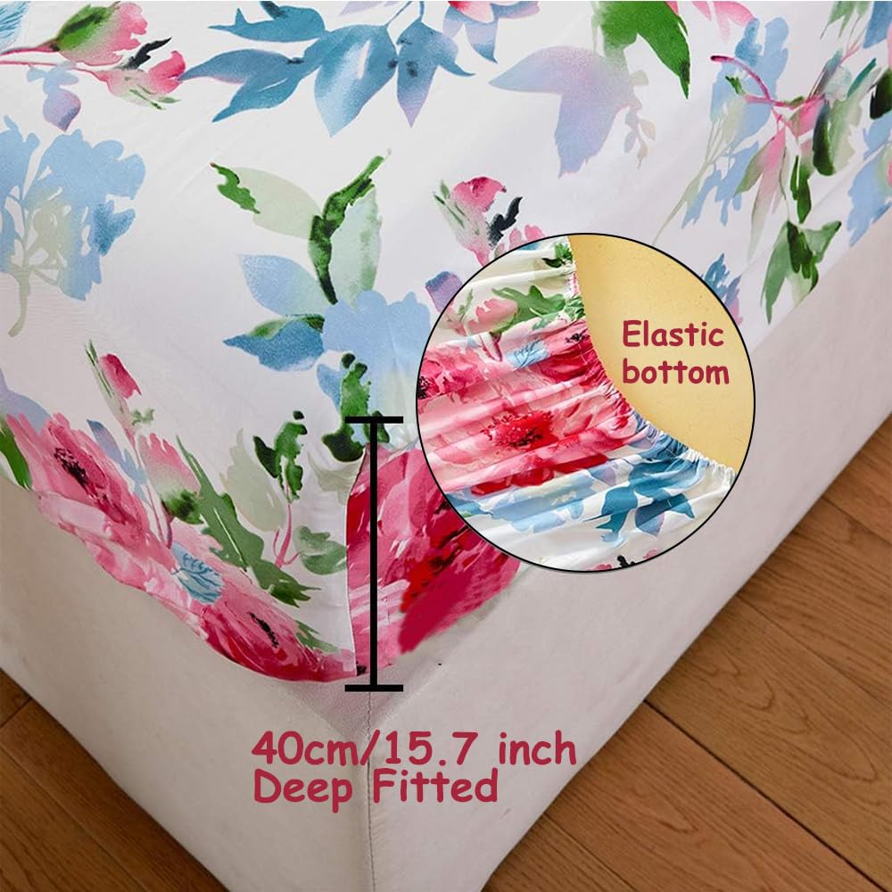 Parure De Lit 4 Pièces Microfibre Géométrie Or Noir - Drap Housse, Drap Plat Et Taies