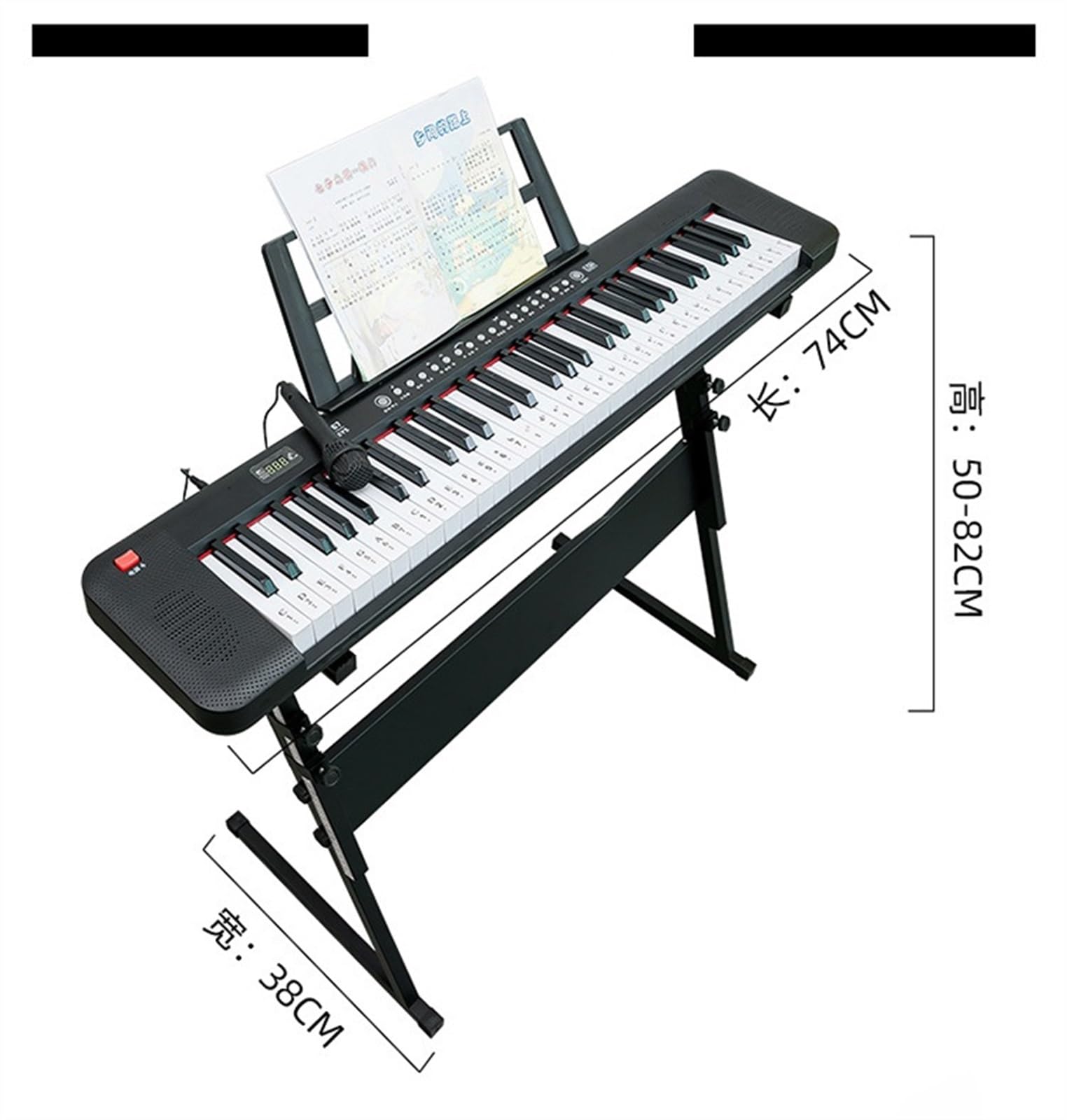 Amazon | プロ仕様の電子キーボード 電子キーボード 初心者 61鍵 多