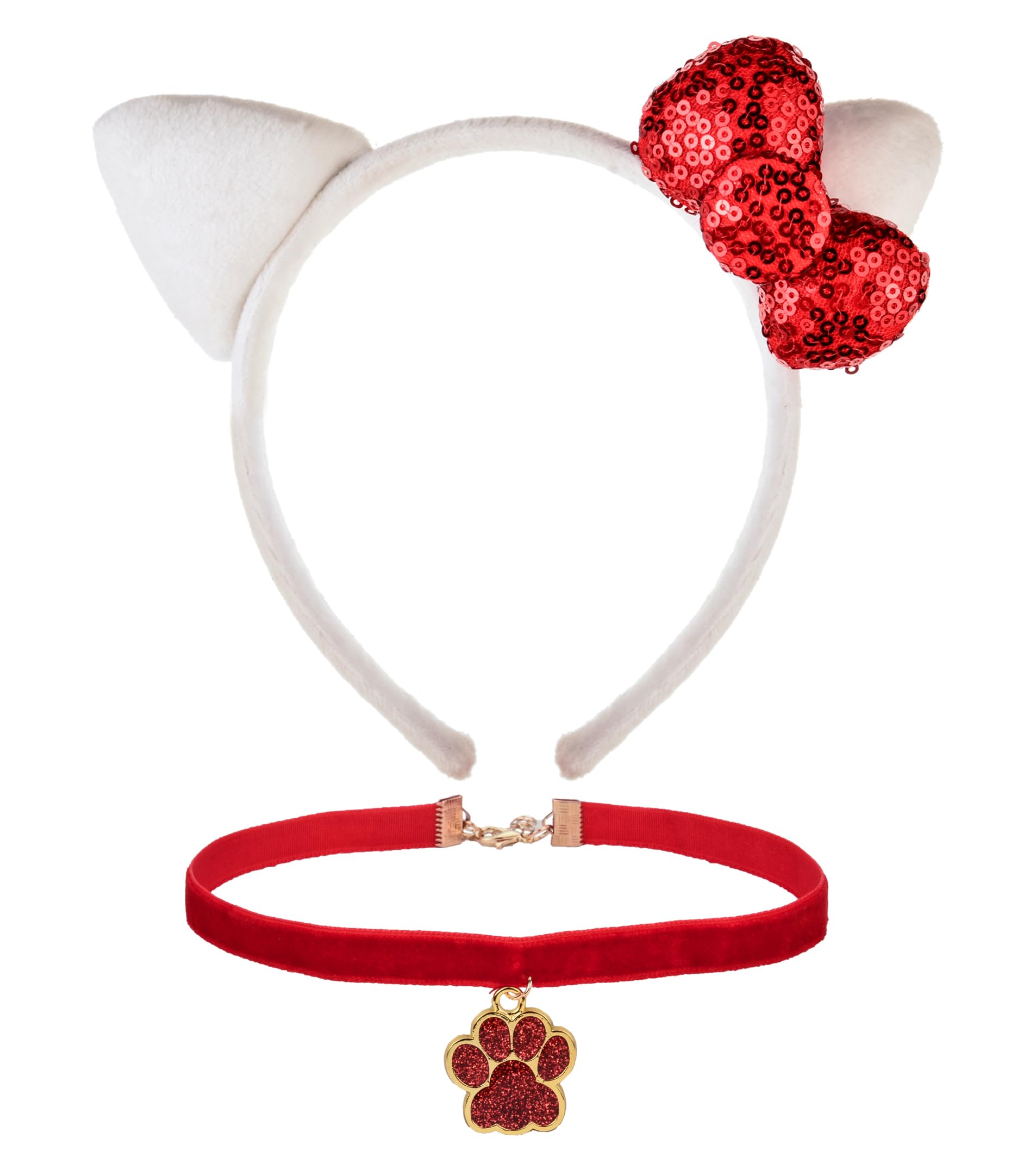 NWT Hello Kitty White Wig with Red Bow Accessory ADULT Hello Kitty Red Bow Headband | Hot Topic main image 3