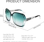 FEISEDY Women Trendy Polarized Sunglasses Oversized Sparkling Crystal Frame B2289