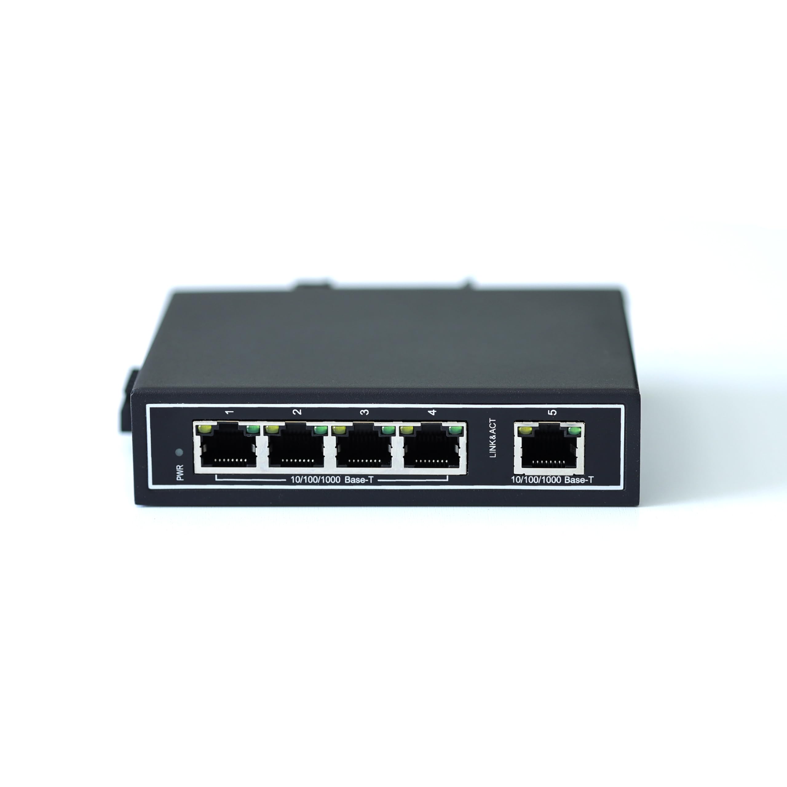 WDH-5GT-DC 10/100/1000Mbps Gigabit Switches Ethernet industriales de 5 Puertos no administrados con riel DIN/Montaje en Pared (sin Ventilador, -30 ℃ ~ 75 ℃)