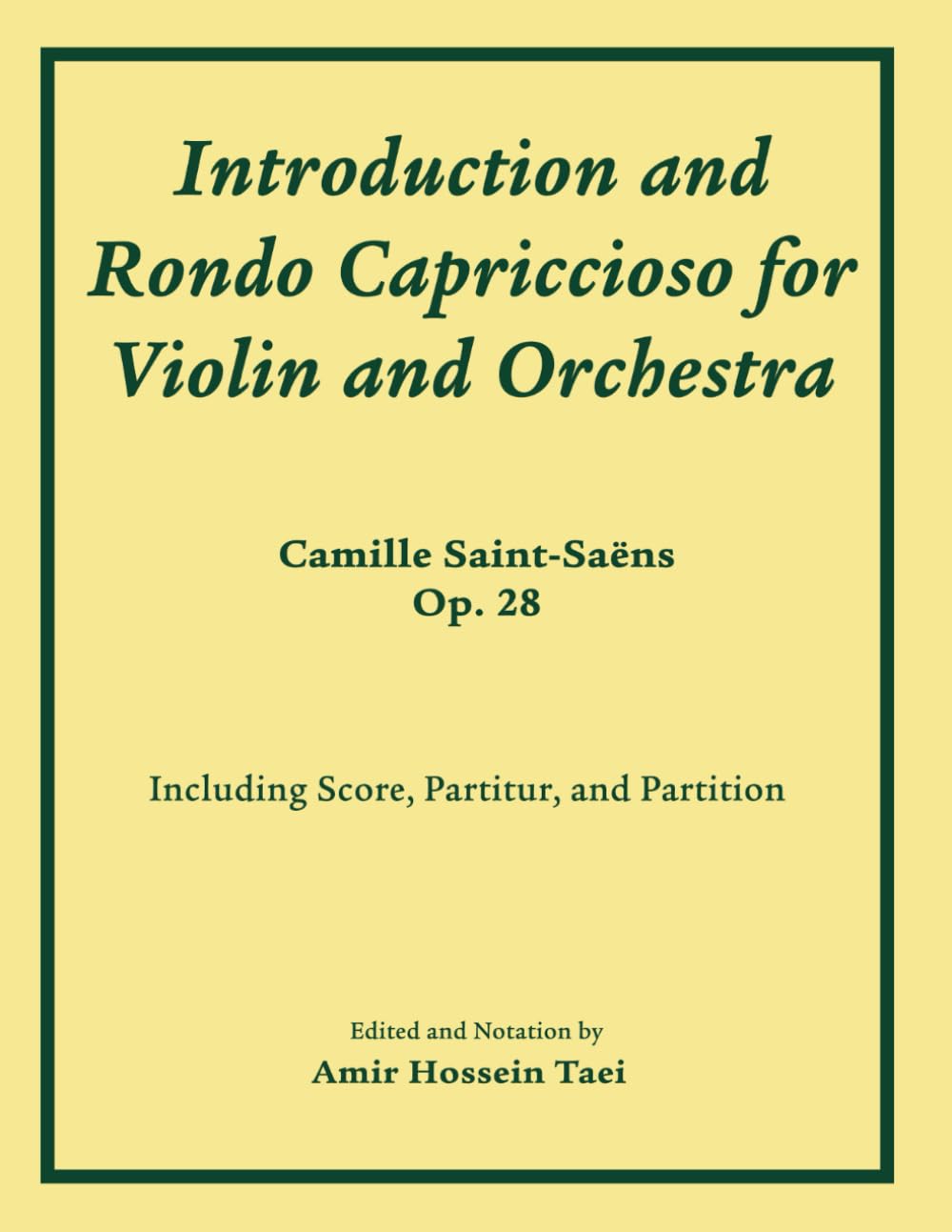 Introduction and Rondo Capriccioso for Violin and Orchestra Op. 28