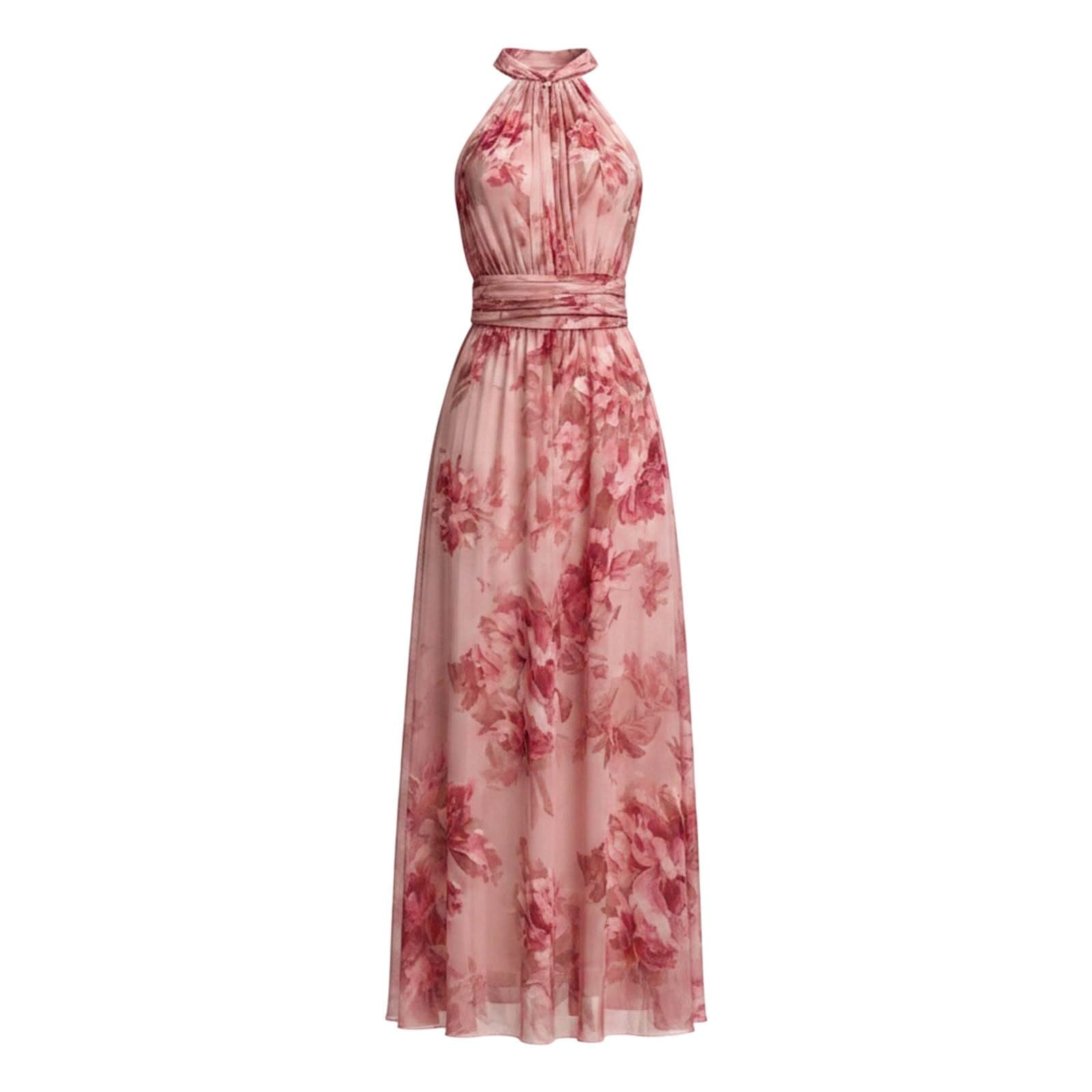 Abito da Sera da Donna Vestiti Spalle Scoperte di Cocktail Elegante Motivo Floreale Abiti in Tulle Morbido E Traspiranti Vestito Linea A per Matrimonio Ballo Feste