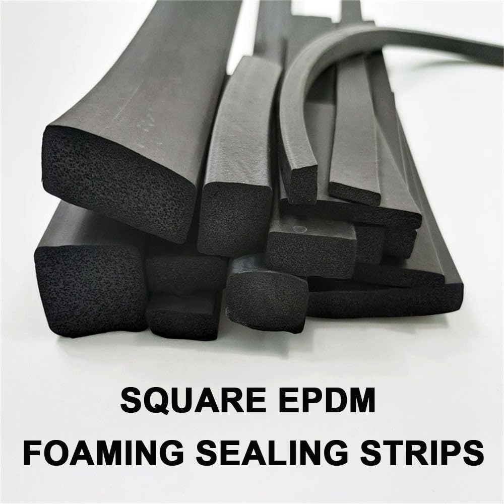 Guarnizione In Gomma for Porta Dell'armadio Da 5 M In Schiuma EPDM Nera | Schiuma a cellule chiuse, resistente compressione, -30 a 150°C, sigillatura quadri elettrici(20mmX12mm)