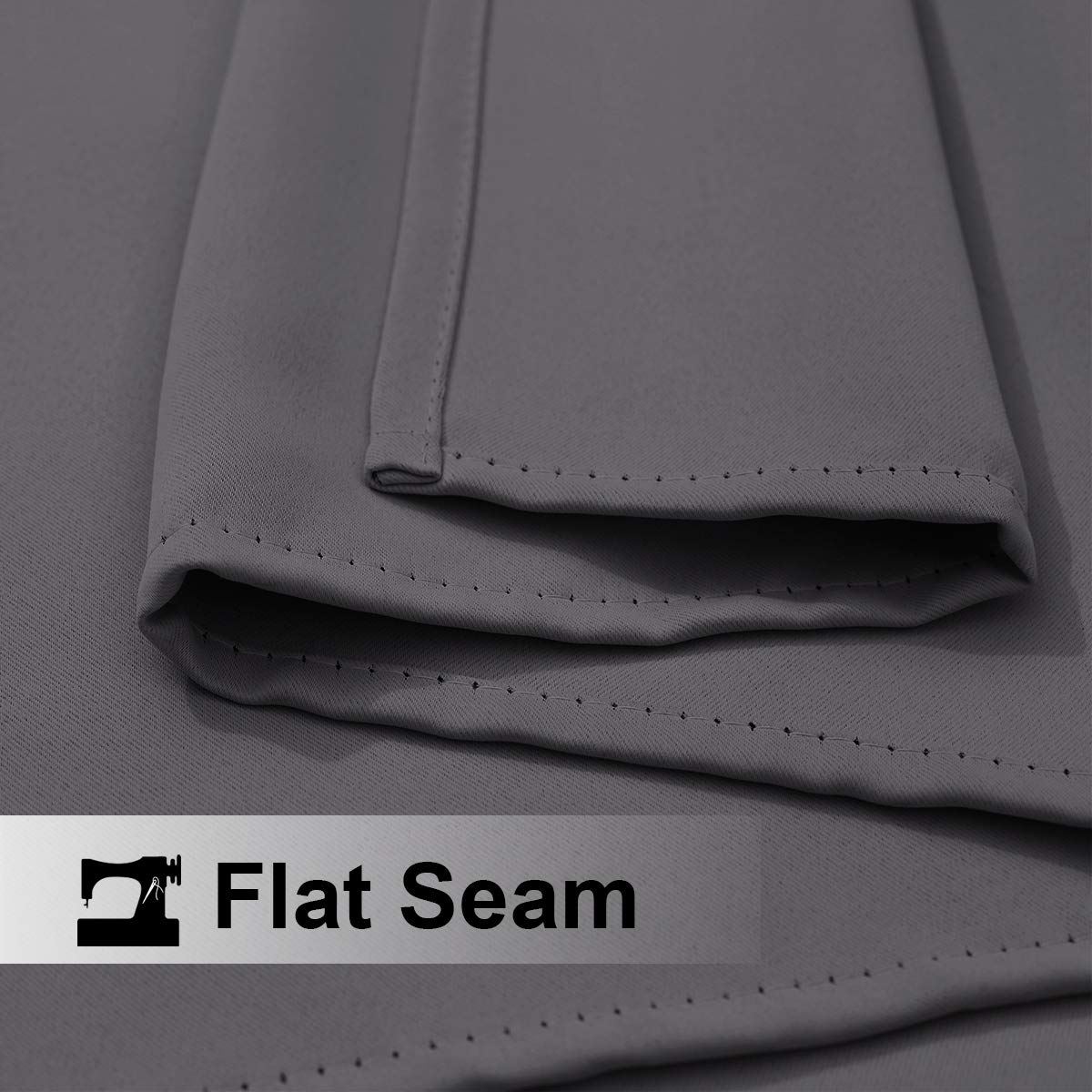 NICETOWN Waterproof Blackout Outdoor Curtain Panel - Thick Sunlight/UV Ray Reducing Draperies for Gazebo/Patio/Outside Porch (W52 x L84, Grey, 1 Panel) - 5