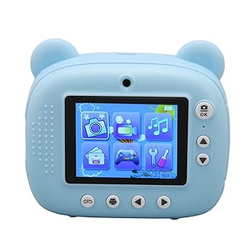 Children HD Camera, Kids Camera Auto 24MP Dual Cameras for Gifts (Blue)