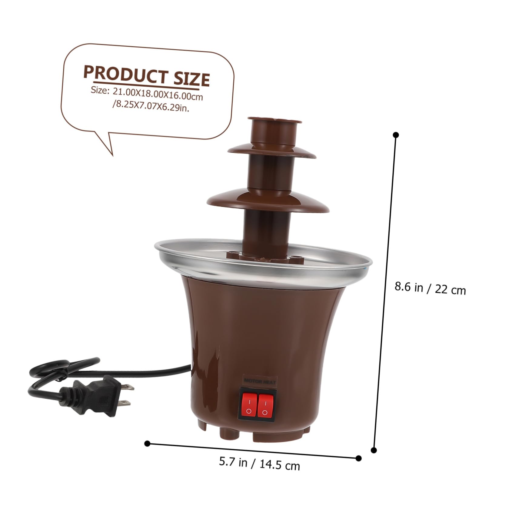 HAKIDZEL Chocolate Fountain Machine Waterfall Kitchen Supply 3-tier Chocolate Heating Machine Party Accessory Party Tool Chocolate Fountains Fondue Cheese Melting Chocolate Stainless Steel