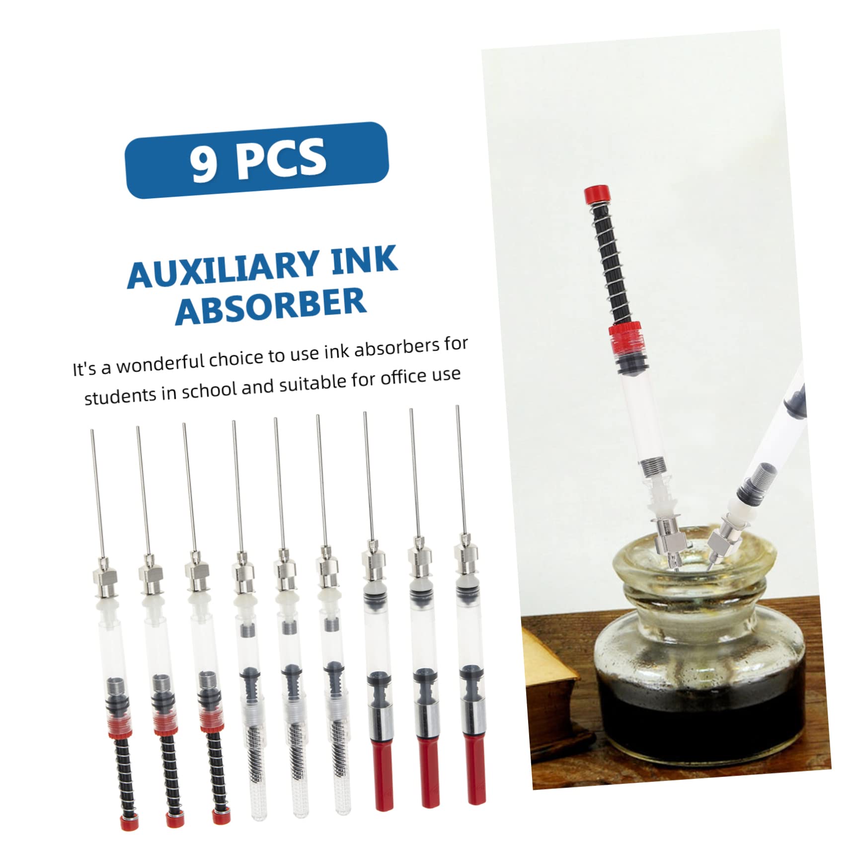 DOITOOL 3 Sätze Teiliges Füllfederhalter Tintensystem Mit Absorber Nachfüllwerkzeug Für Vielseitig Einsetzbar Für Europäische Füller Einfach Zu Bedienen Wiederverwendbar 9 Stücke * 3
