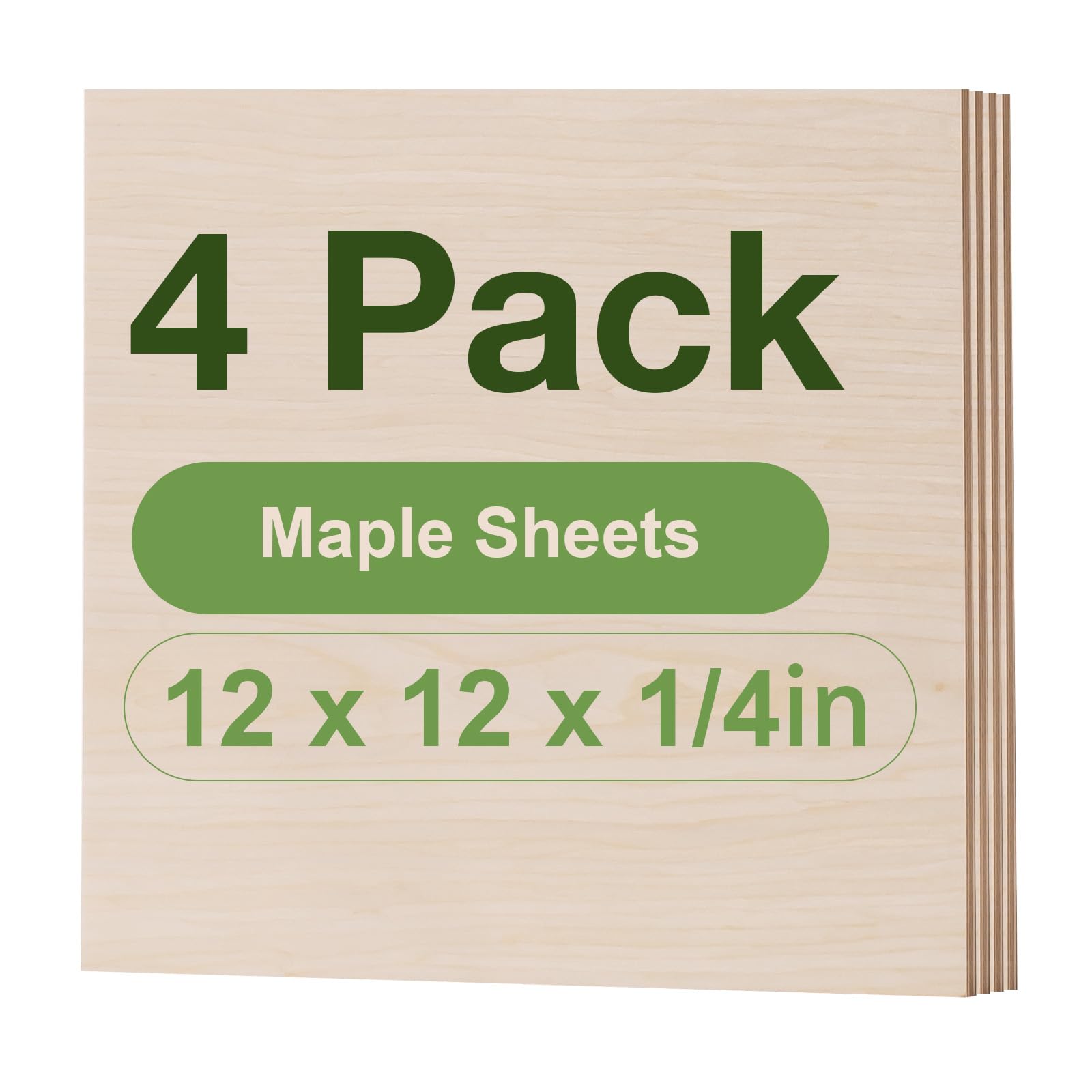 Wowood 4-Pack Maple Plywood Sheets