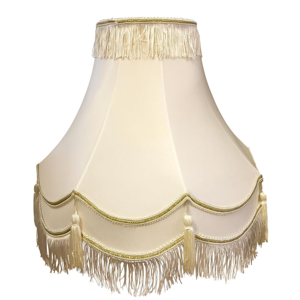 14" Traditional Fully Lined Cream/Gold Table LAMP Shade