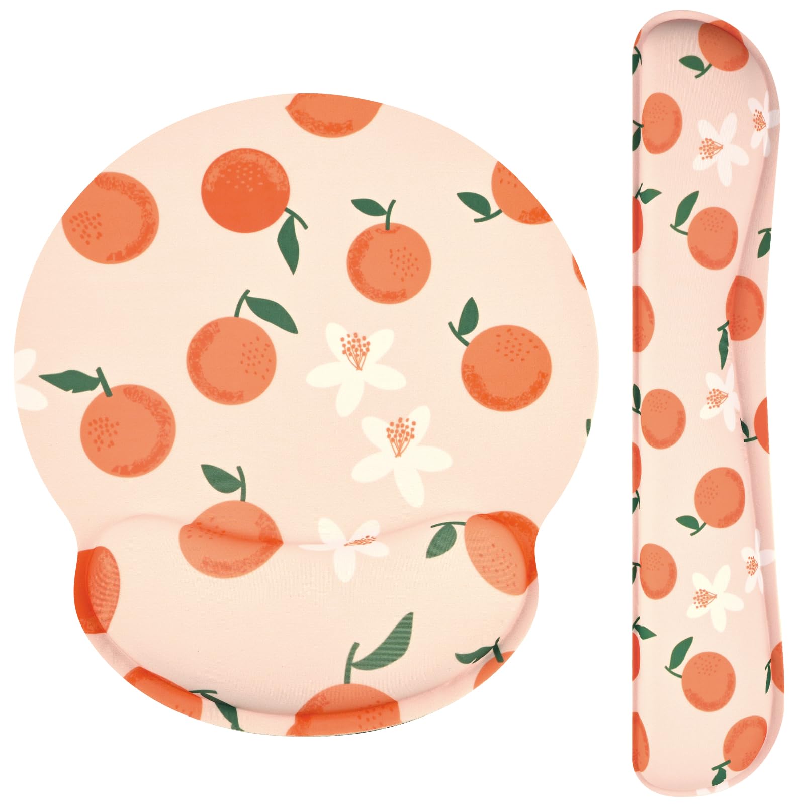 Seorsok Cute Mouse Pad with Wrist Support Keyboard Wrist Rest Set,Ergonomic Mouse Pad with Non-Slip Base for Office Gaming Working Computers,Easy