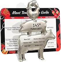 Garyank Meat Temperature Fridge Magnet, Metal Meat Temp Chart, Grilling Smoker BBQ Accessories, Cooking Kitchen Gadgets Gifts for Men Women