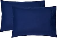 EXQ Home Toddler Pillowcases 13x18 Set of 2 - Soft Microfiber Travel Cases for Baby Kids Pillows 12x16, Machine Washable Envelope Closure (Navy)