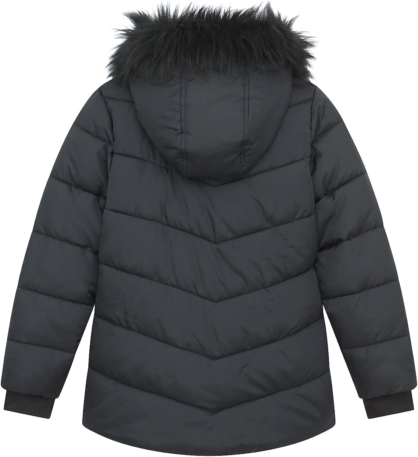 Juicy Couture Girls Puffer Jacket, Novelty Fur Lined Bubble Kids Coat with Plush Interior: Clothing, Shoes & Jewelry