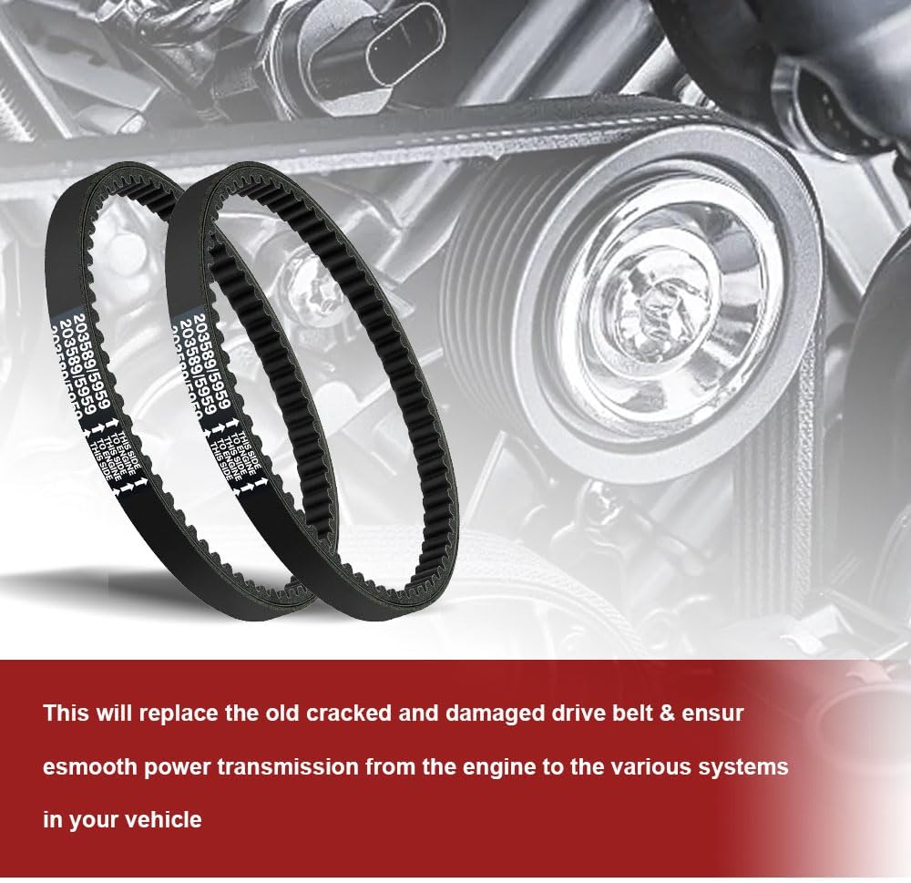 30 Series Go Kart Drive Belt, Torque Converter Belt, KT196 Drive Belt Replacement for Manco 5959 Comet 203589 Murray 12-8487 Belt
