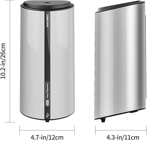 Miniatura 8 de Dispensador de jabón líquido automático comercial de 29fl.oz28.7 fl oz montado en la pared de gran capacidad modelo 1209 plata
