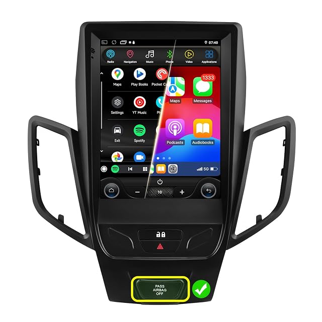 9 7 Inch HD Touchscreen Android 14 Stereo Car Radio Upgrade for Ford Fiesta 2009-2020 Wireless Carplay Android