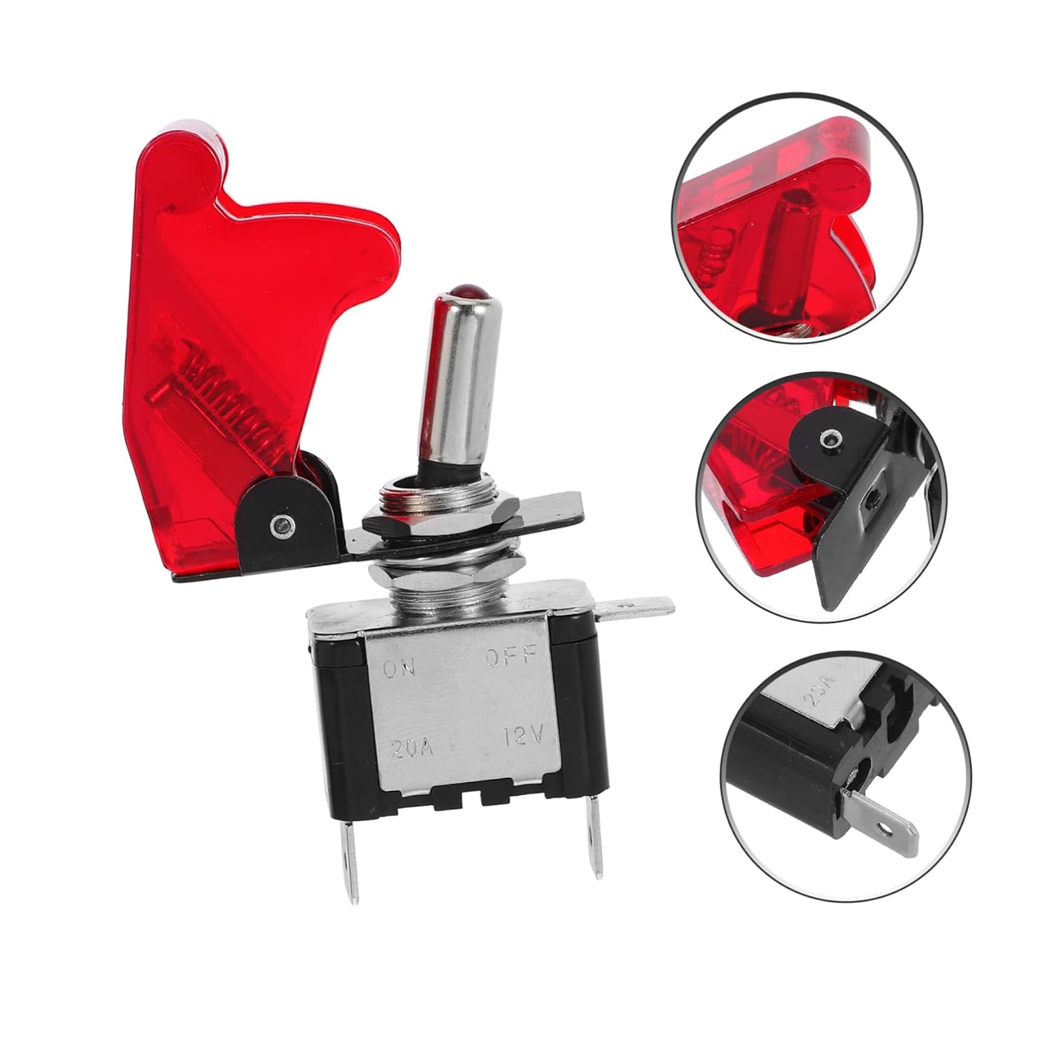 2Pcs Heavy Duty Pin Position Rocker Toggle Switch for Car Boat Alloy Plastic Reliable Functionality for Automotive Use