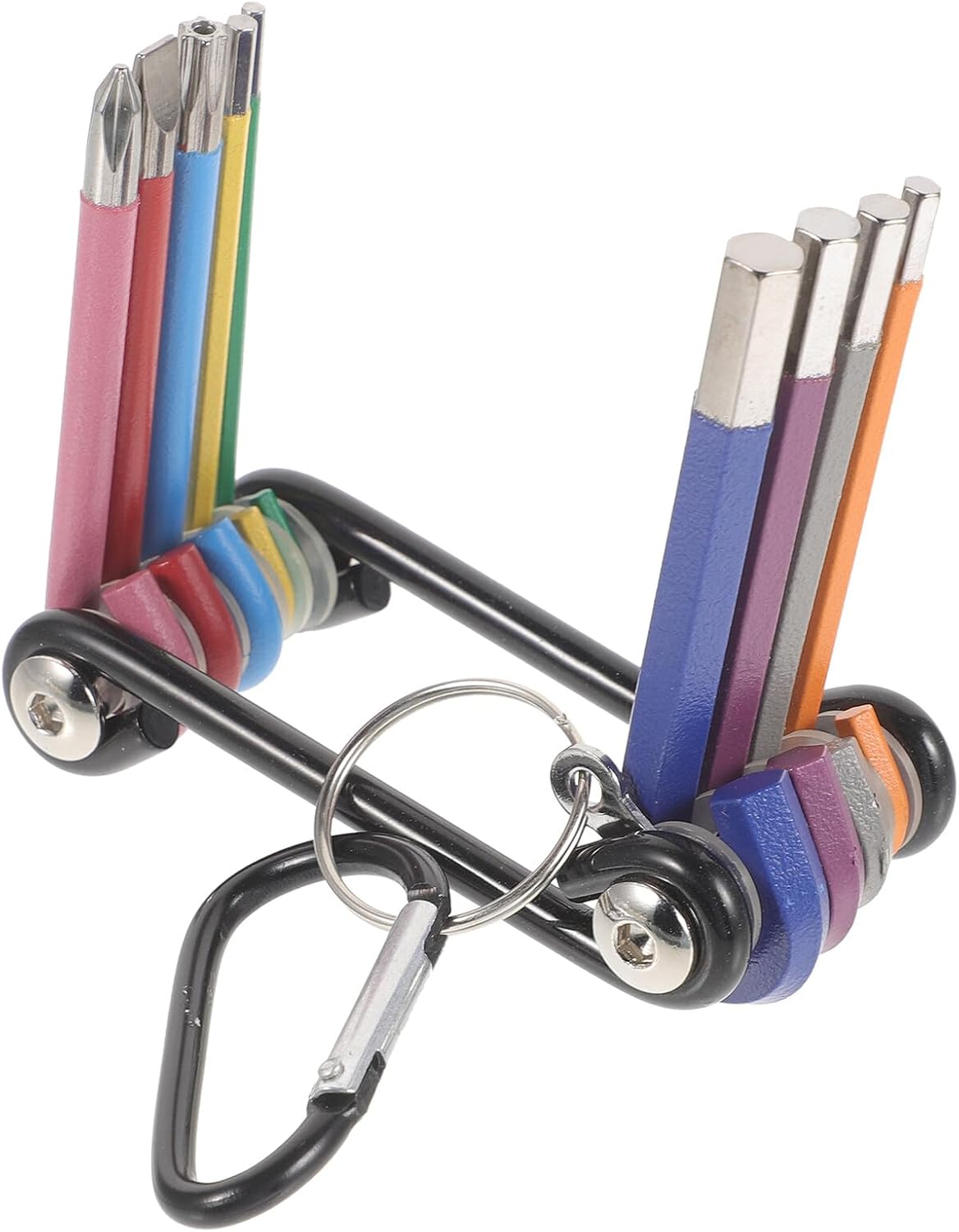 Homoyoyo Color Foldable Hex Key Wrench Set, Steel for Household Maintenance