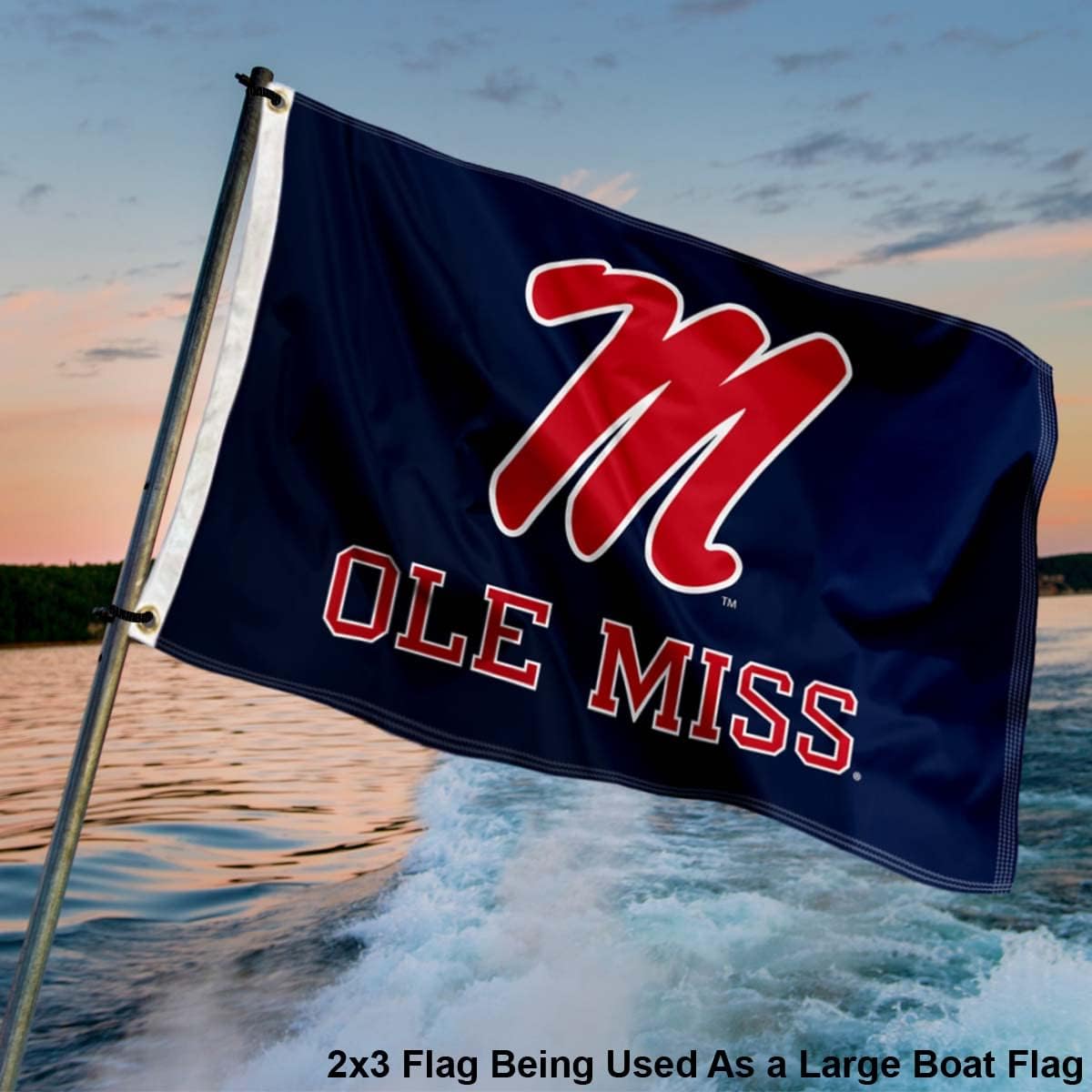 Ole Miss Small 2x3 Foot Flag - Image 4