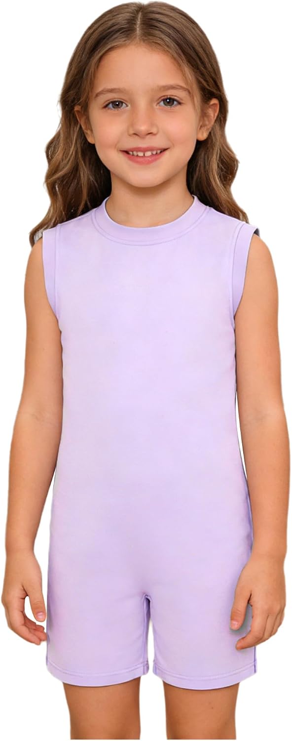 Hularka Special Needs Adaptive Clothing for Girls Boys Kids Sleeveless Anti-strip Jumpsuit Biketard Romper