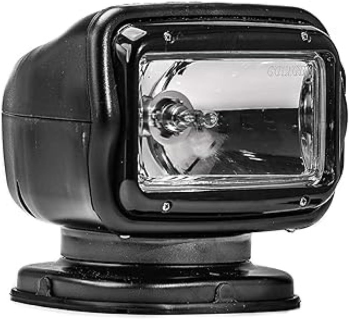 GO LIGHT 2051GT Halogen Remote-Control Spotlight – Black Permanent Mount Work Light for Trucks, RVs, Construction Equipment, Marine & Off-Road Vehicles | High-Intensity Remote Operated Lighting