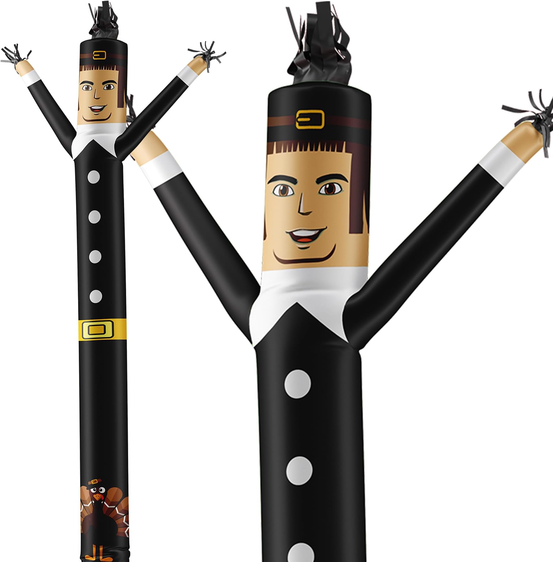 LookOurWay Air Dancers Inflatable Tube Man Attachment - 20 Feet Tall Wacky Waving Inflatable Dancing Tube Guy (Blower Not Included) - Thanksgiving Theme - Pilgrim