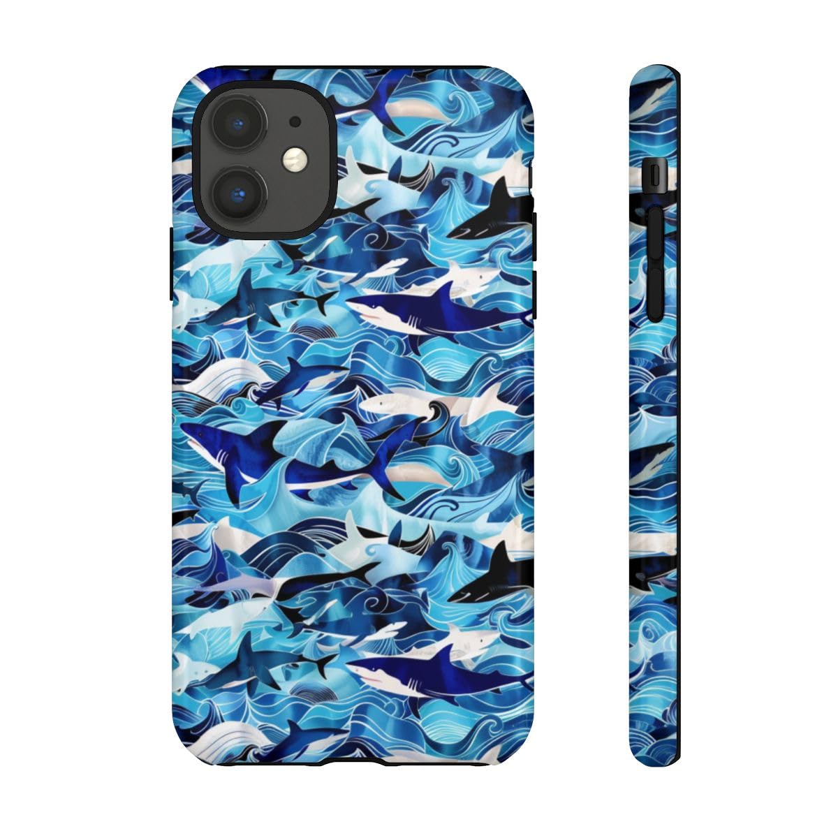 Coque rigide iPhone 11 vagues de l'océan bleu pour les vacances - 2