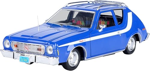 Miniatura 2 de Motormax 1974 AMC Gremlin X 1:24 Modelo fundido a presión Forgotten Classics Series 79045 Azul
