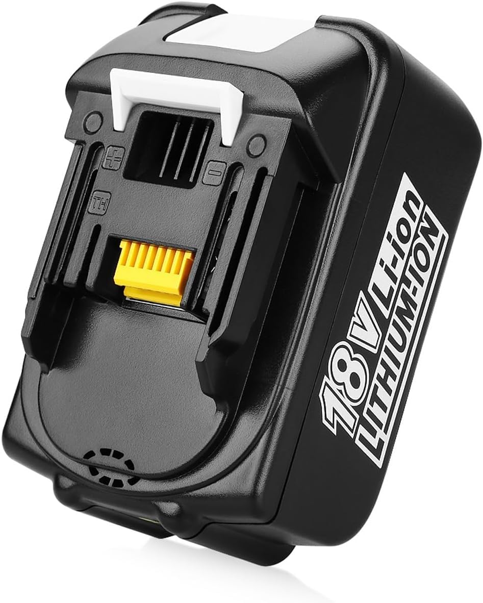 Batteria di ricambio per Makita da 18 V con indicatore LED BL1860 BL1850 BL1830, perfettamente compatibile con caricabatterie Makita da 18 V e strumenti di alimentazione senza cordless (6000