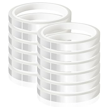 MEBMIK 12 Rolls 10mm x33m108ft Clear Heat Tape,Transparent High Temperature Heat Resistant Tape,Heat Transfer Tape for Heat Press and Sublimation,Heat Transfer Vinyl,No Residue