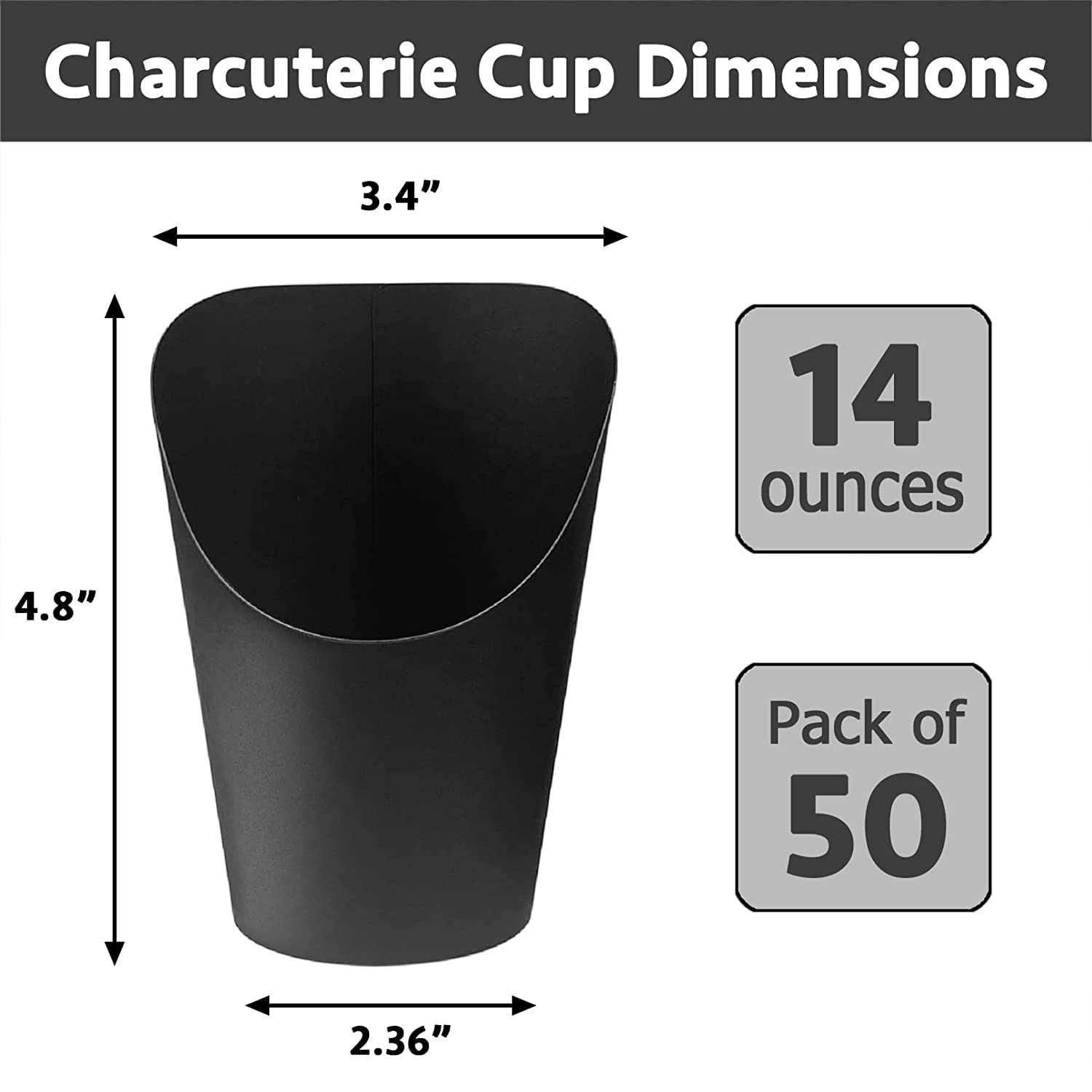 Lot De 100 Porte-Frites Jetables En Papier De 414 Ml Pour Toutes Les